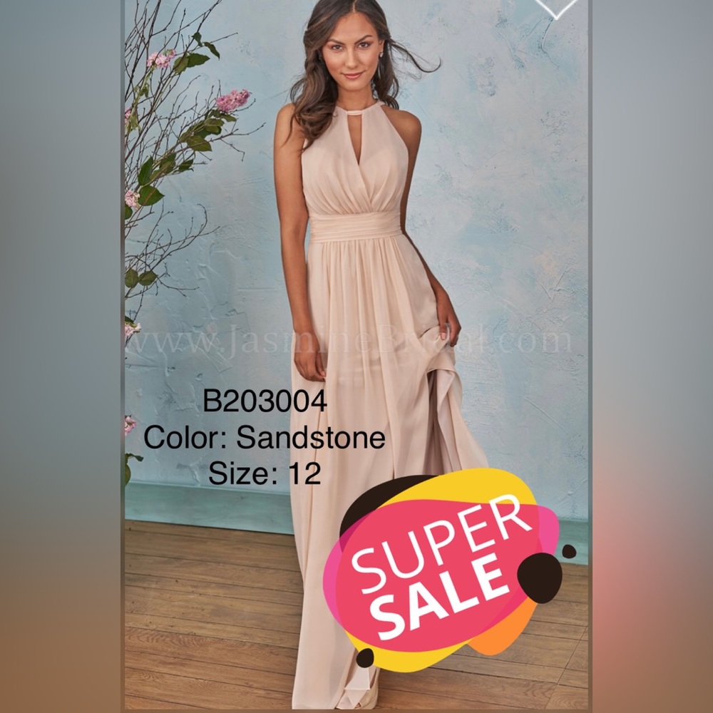 Jasmine Bridesmaid dress - color:Sandstone - size 12